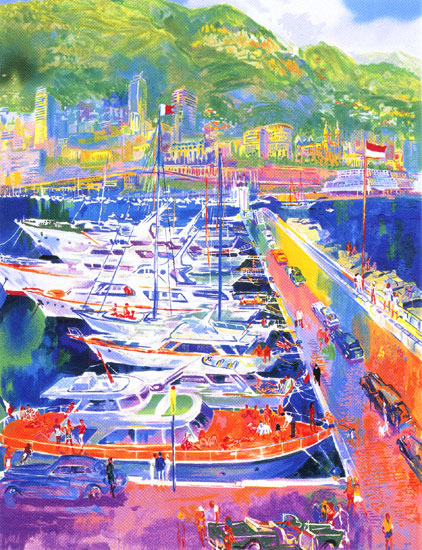 Leroy Neiman - Harbor at Monaco - serigraph