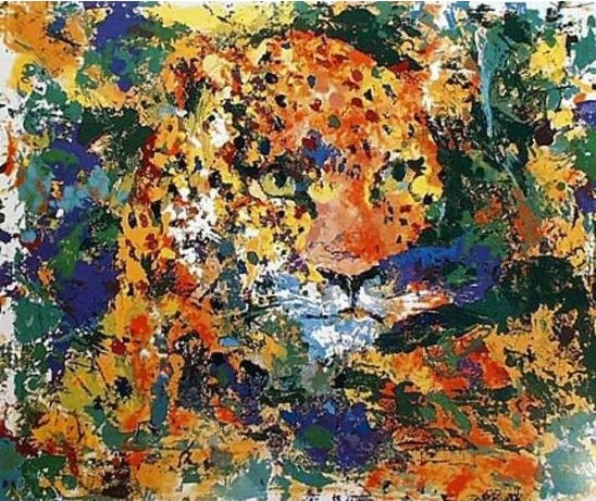 Leroy Neiman - Portrait of the Leopard - signed and numbered limited edition serigraph